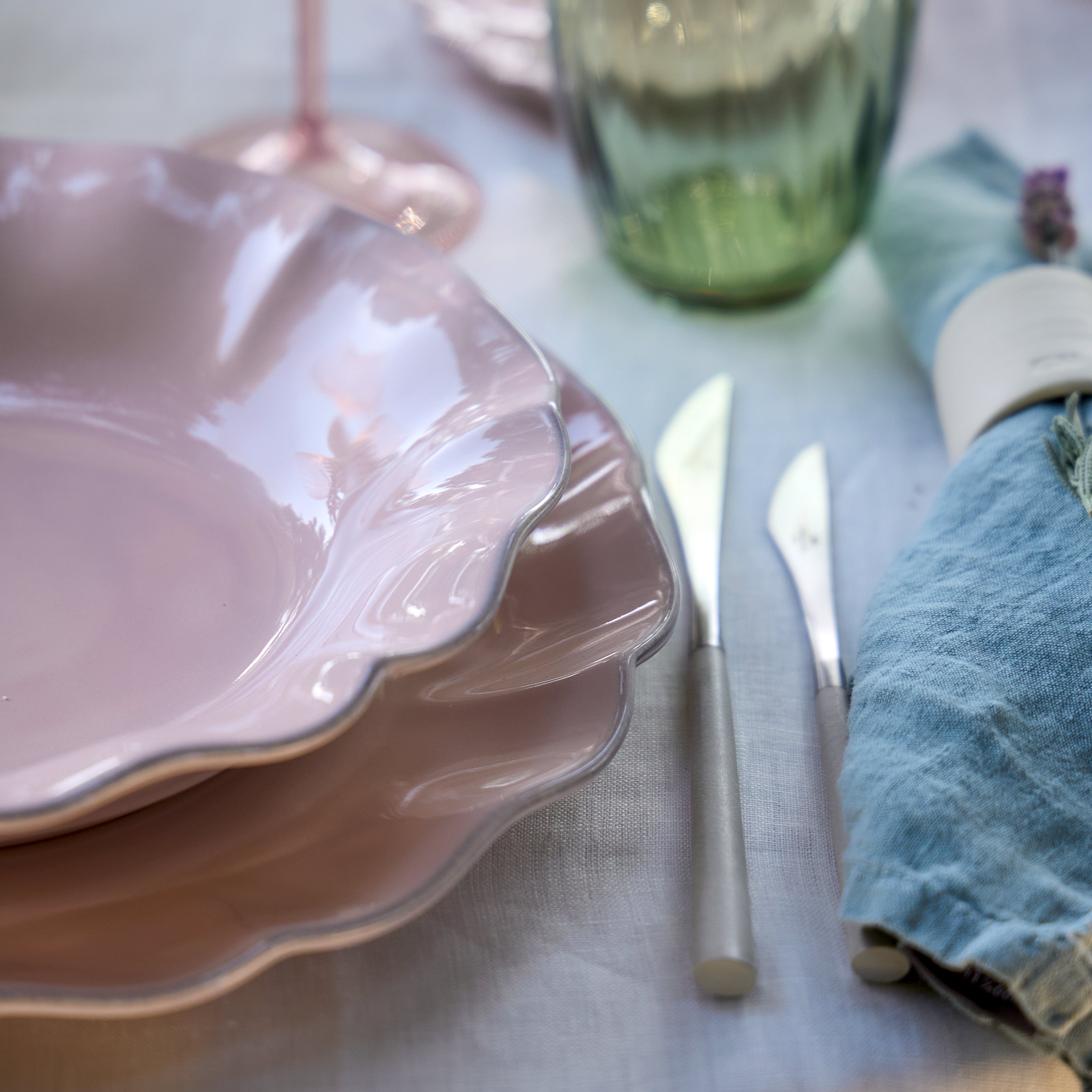 Rosa Collection Soup/Pasta Plate in Rosé