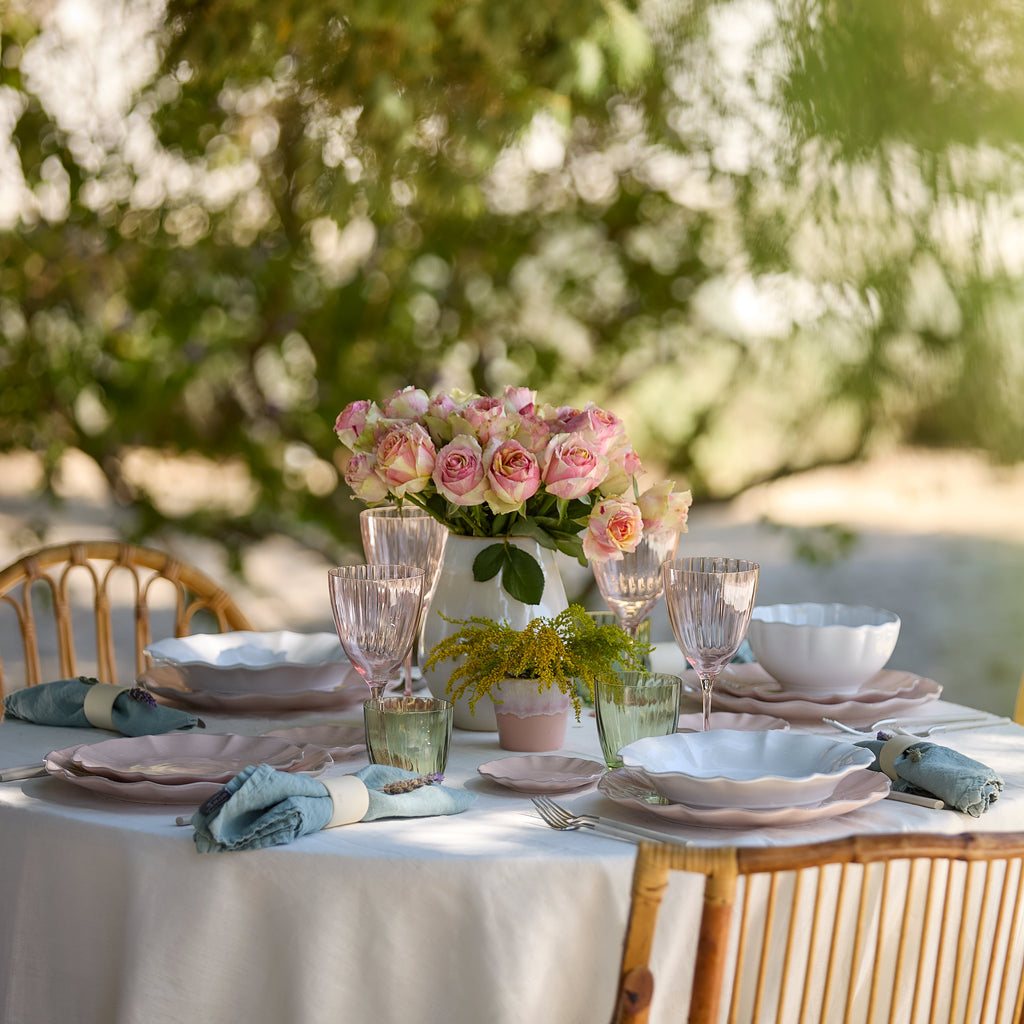 Rosa Collection Dinner Plates in Rosé, Set of 6