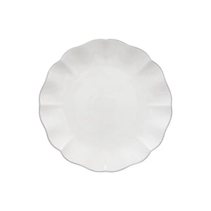 Rosa Collection Dinner Plates in White, Set of 6