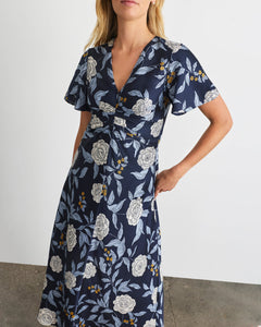 Daphne Dress in Maritime Blue Multi Floral