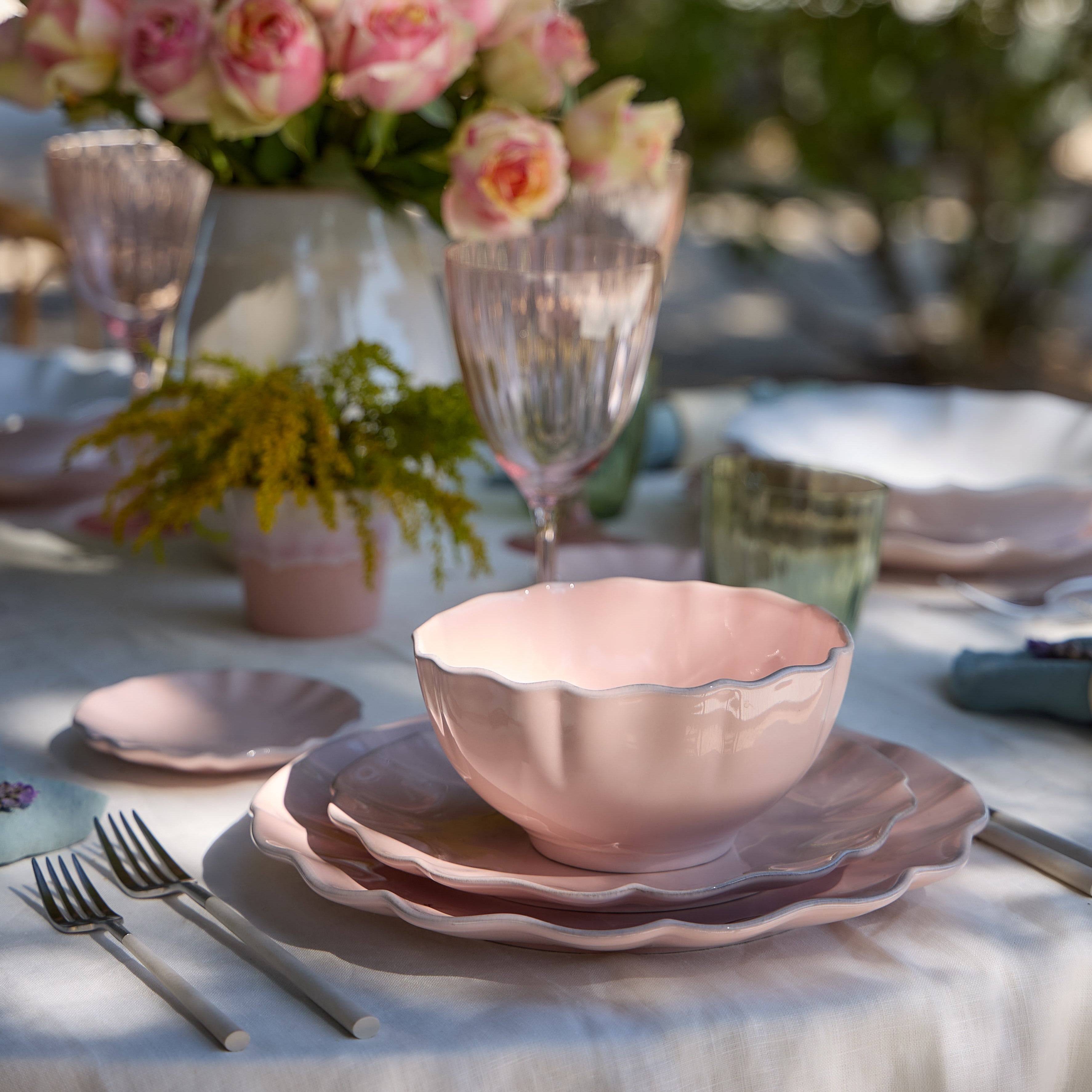 Rosa Collection Cereal Bowls in Rosé, Set of 6