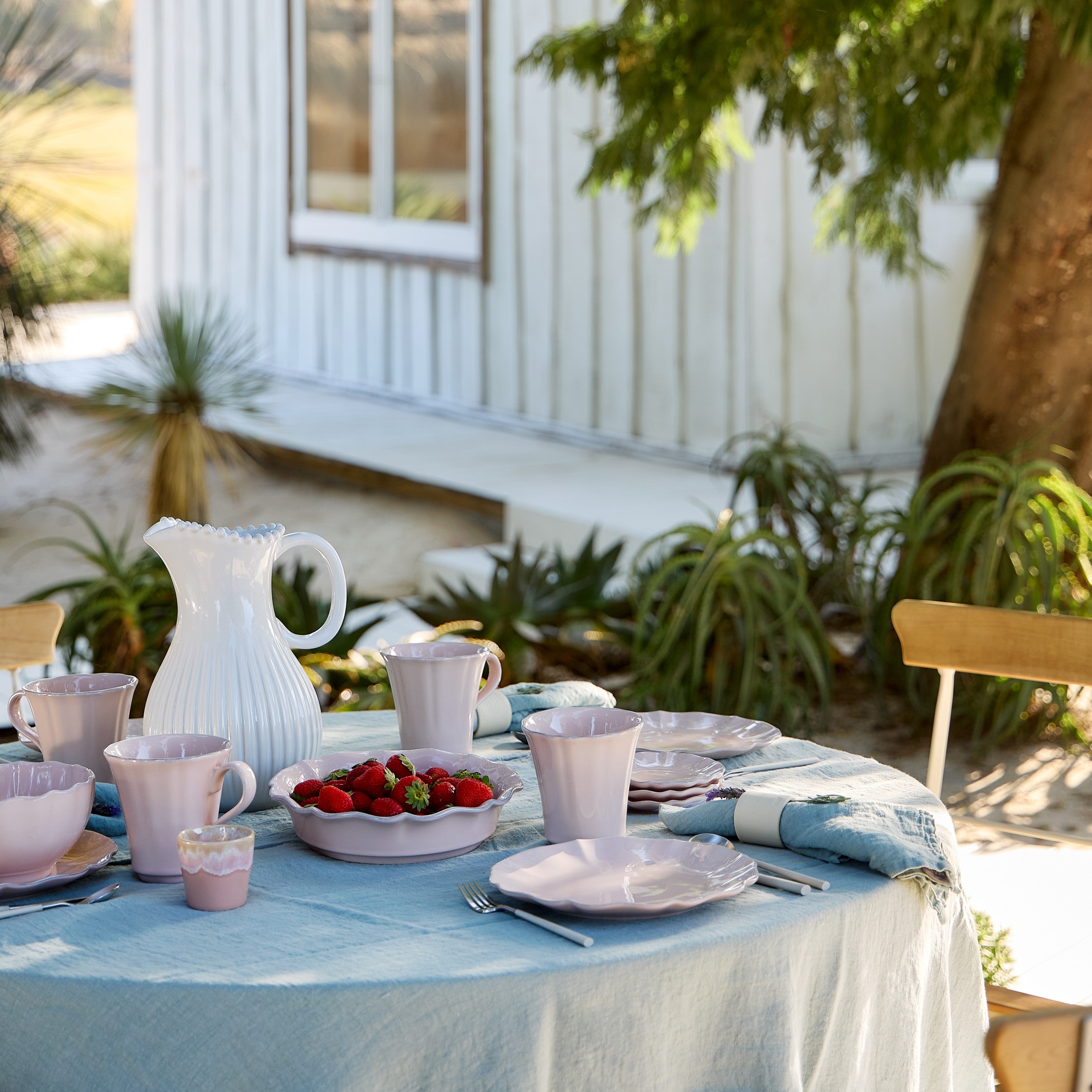 Rosa Collection Serving Bowl 12" in Rosé