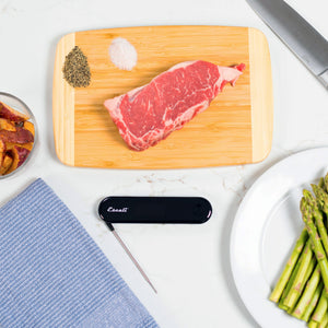 Stelo Waterproof Folding Thermometer in Black