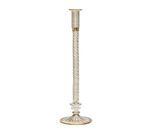 Braid Candlestick in Smoke