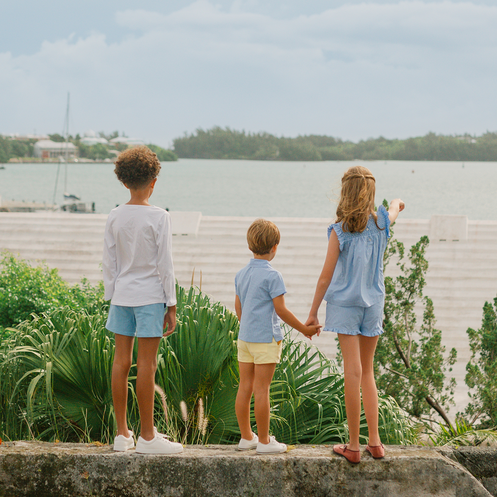 Boys Clearwater Blue Ultra-Soft Twill Shorts