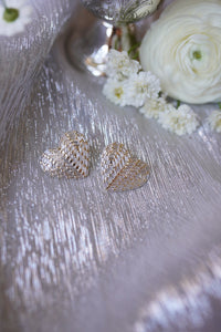 Petite Embellished Cœur Studs
