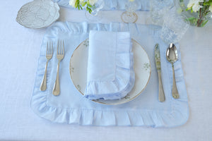 Ruffles Mavi Napkin and Placemat, Set of 2