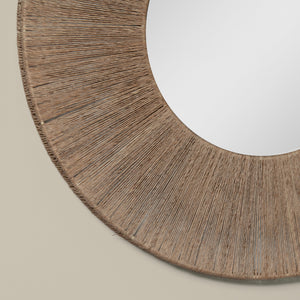 highball jute round mirror detail