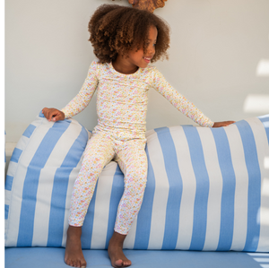 Girls Marigold Floral Pima Pajamas Set