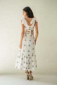OTM Exclusive: Begum Set in Off-White & Blue