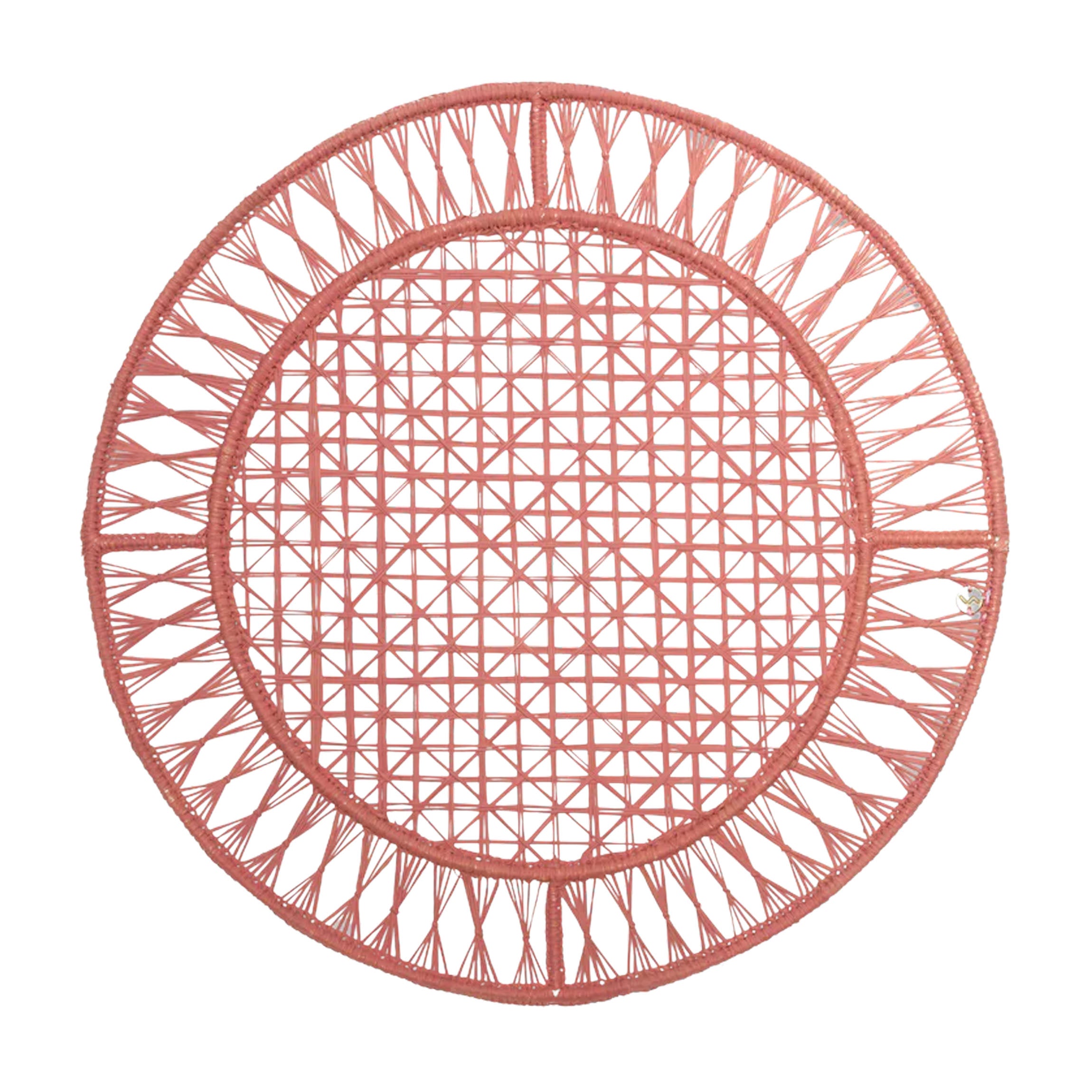 David Hicks Woven Placemat in Pink