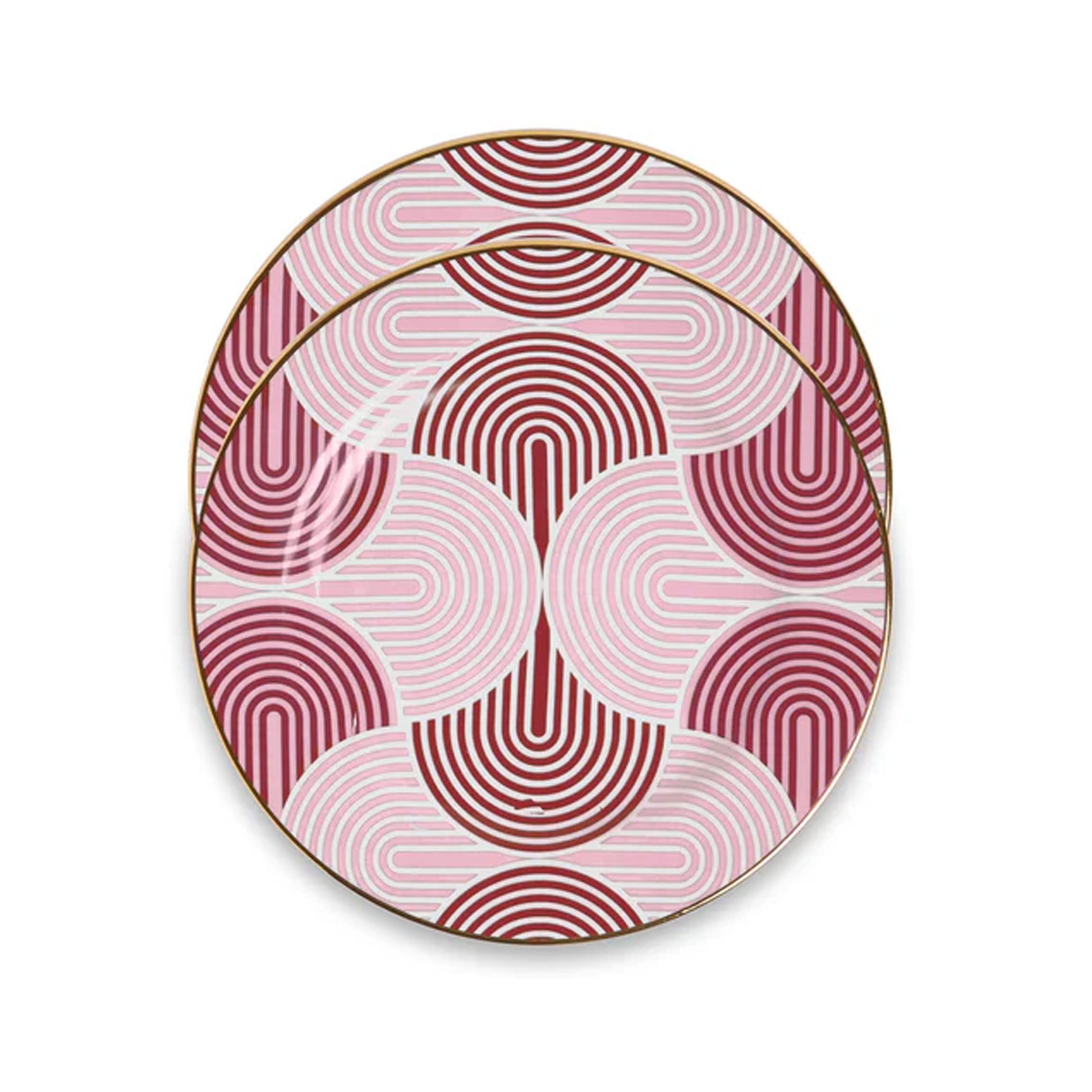 Dessert Plates in Slinky Red, Set of 2