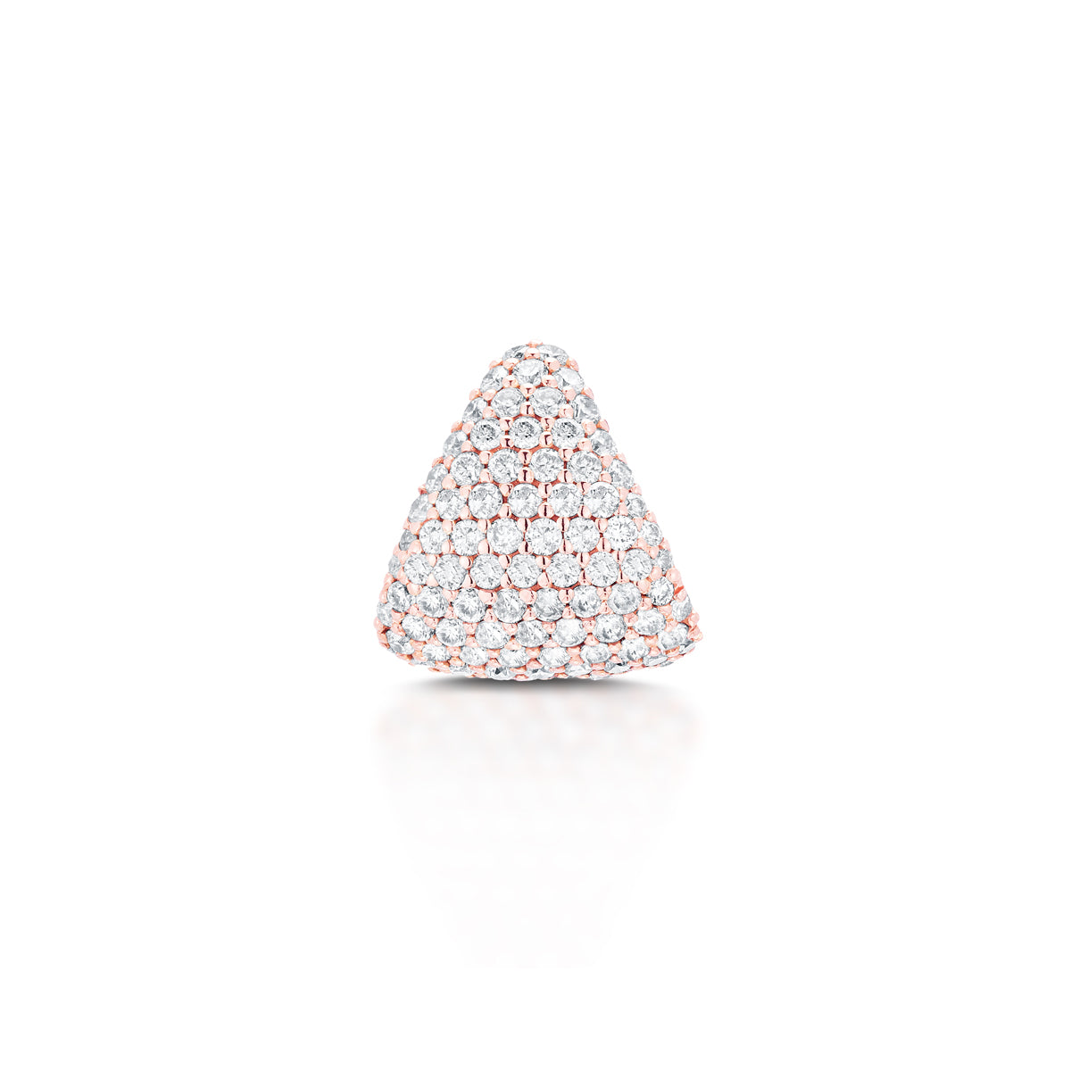 Diamond-Earring-Cup-Rose-Gold-Front, 14k rose gold