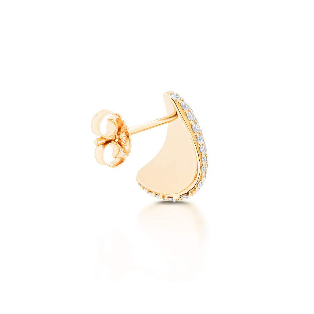 Diamond-Earring-Cup-Yellow-Gold-Back, 14k yellow gold