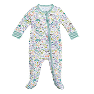 Dino Zip Baby Onesie