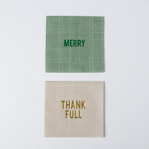 Thank Full Disposable Napkins, Set of 16