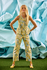 The Mallory Jean in Garden Rose Periwinkle paired with matching Doering Top.