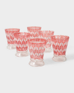 D'Ascoli Donatello Glasses, Ruby, Set of 6