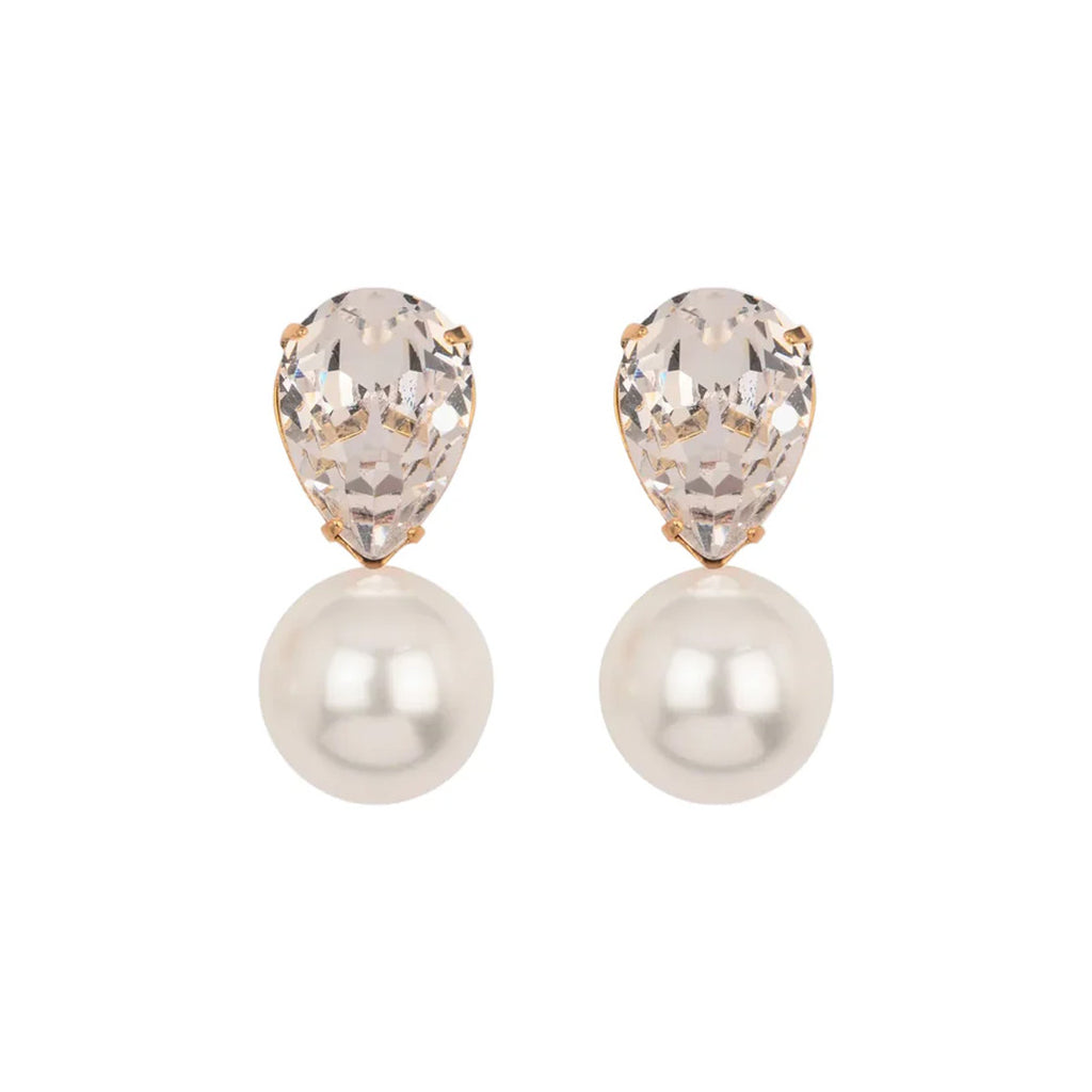 Cimone Earrings in Crystal Antique Gold