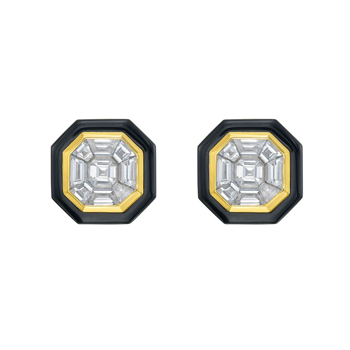 Black Velvet Diamond Studs