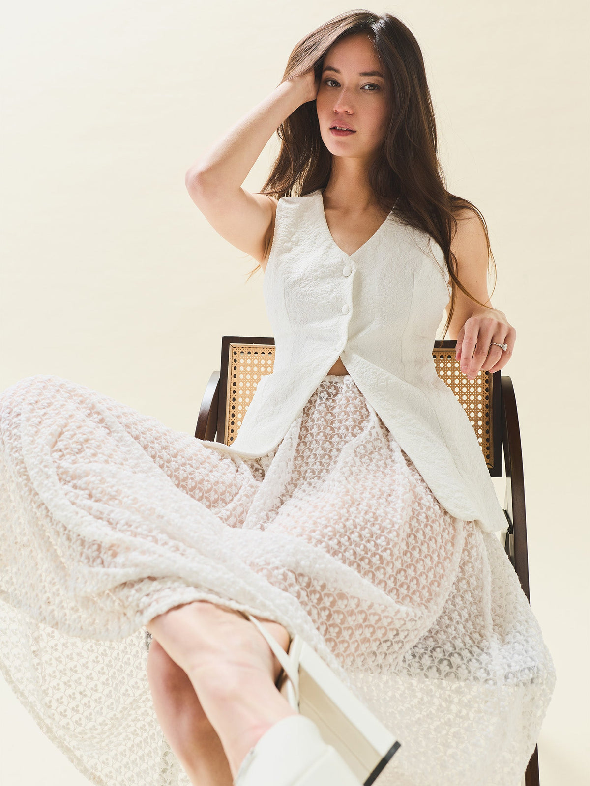 Alexa Top in Chapel White Floral