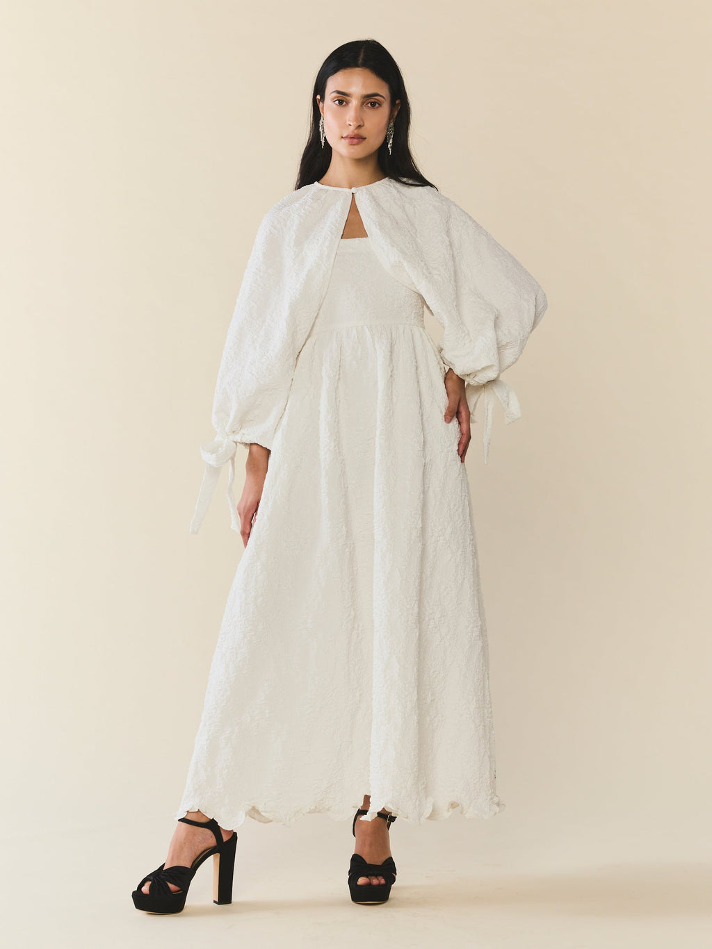 Mary Cape in Chapel White Floral