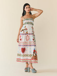 Delia Dress in Alfie White