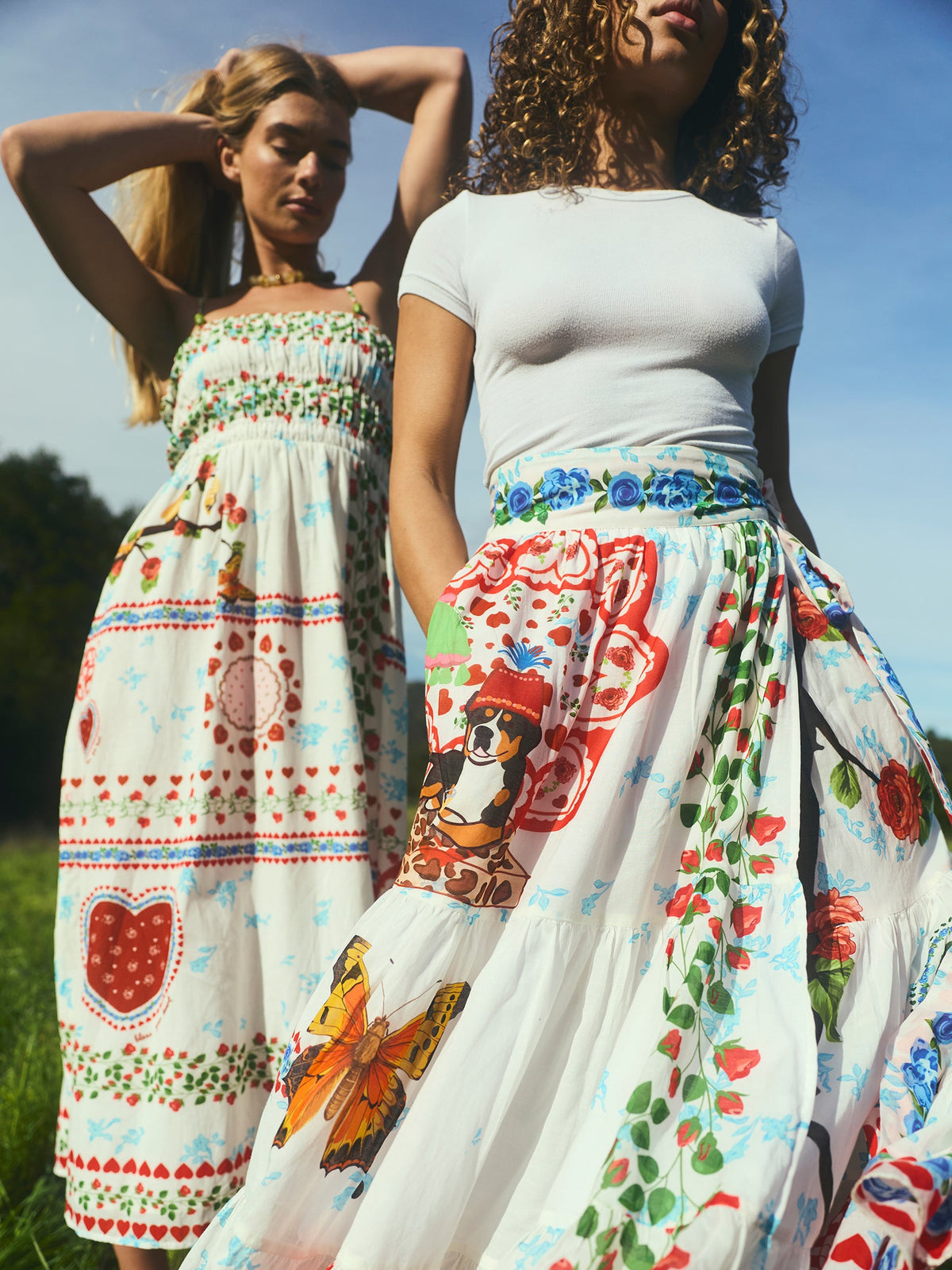 Delia Dress in Alfie White