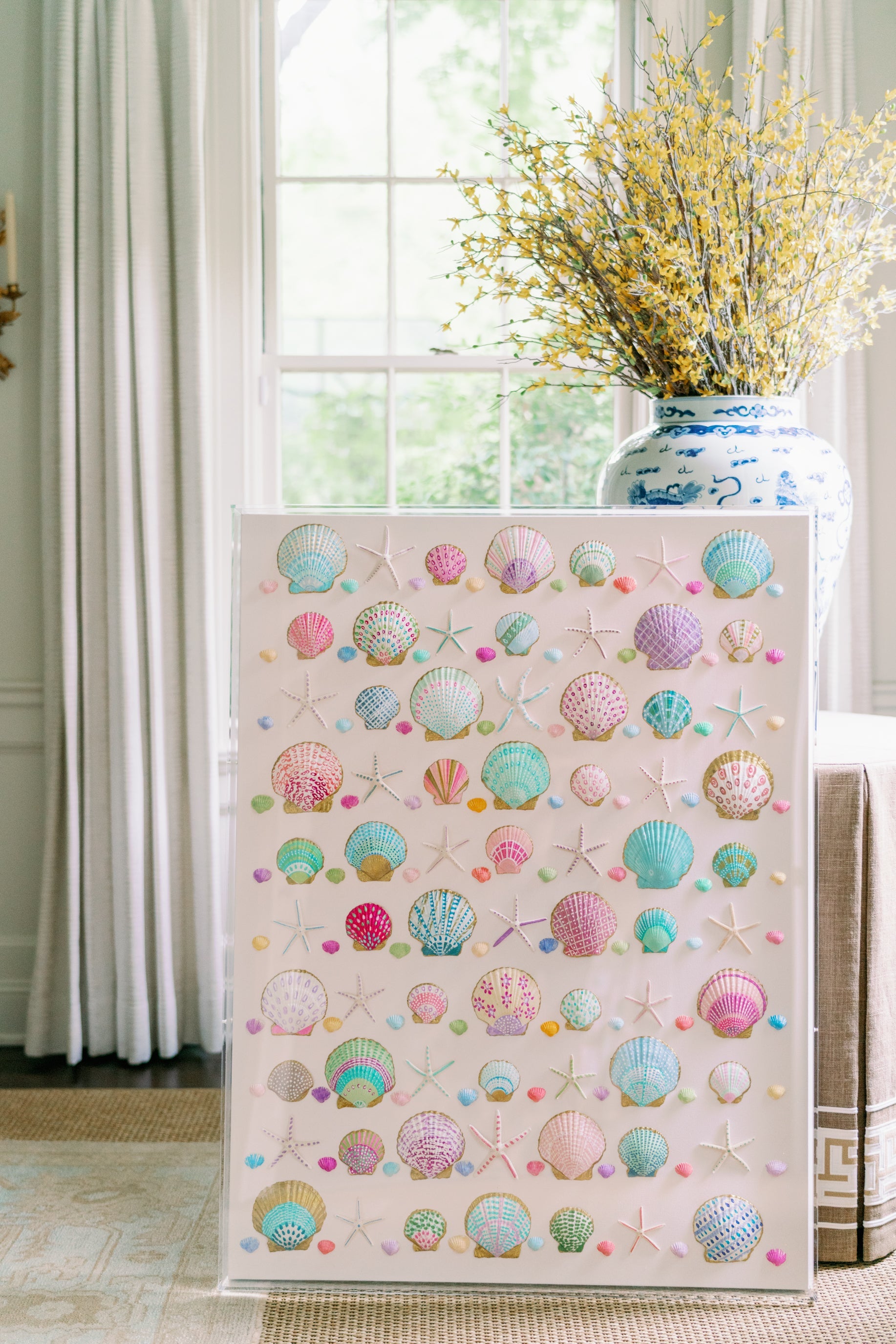48" x 36" Custom Shell Artwork by Erin Donahue Tice