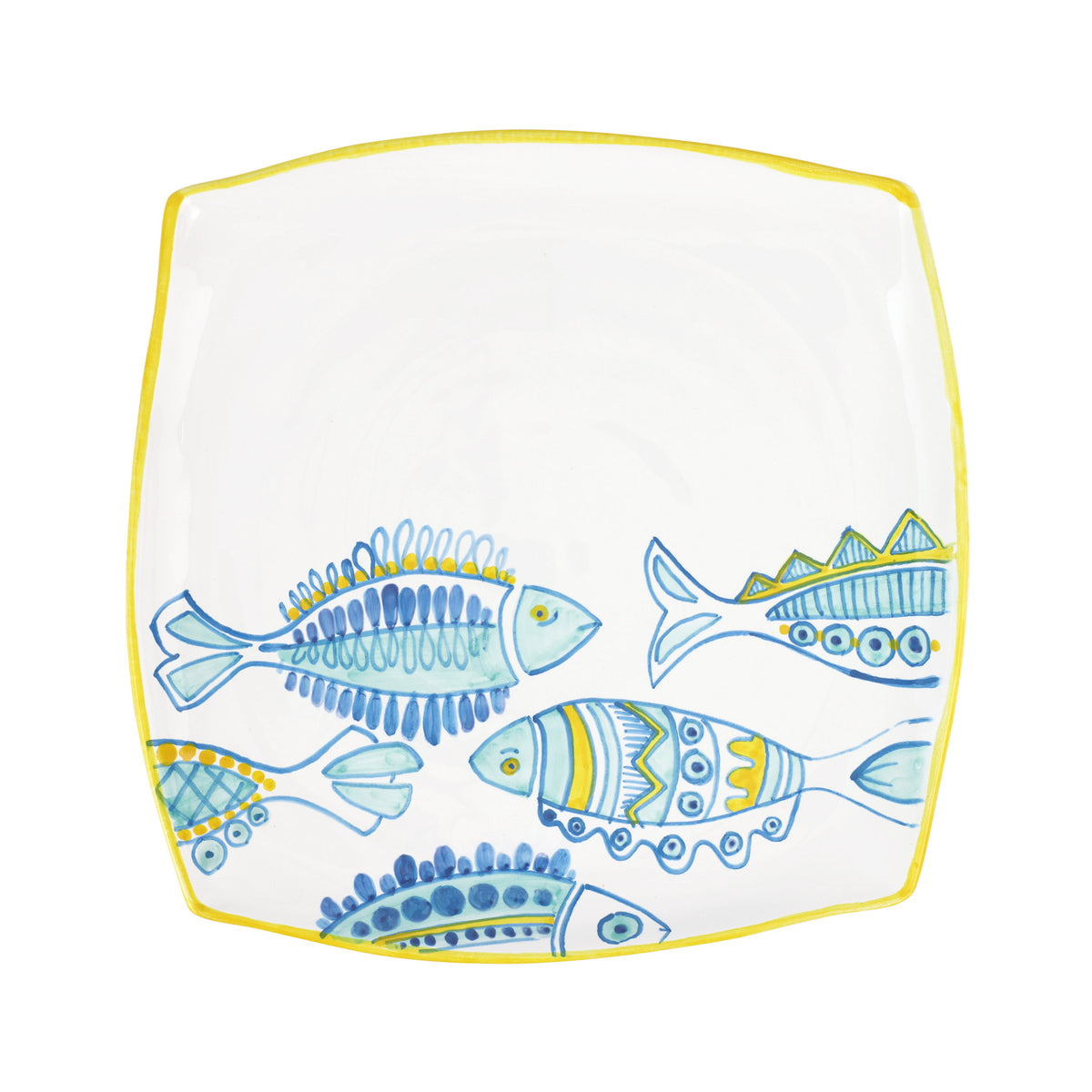 Elba's Fish Square Platter in Multi