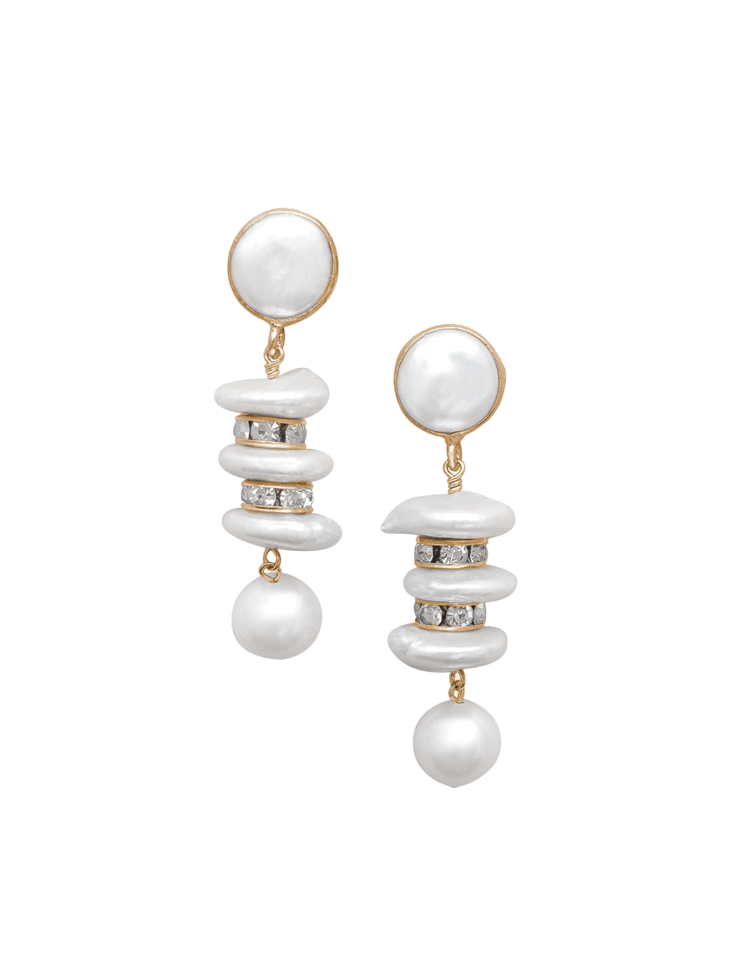 Elsa Earrings in White
