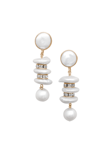 Elsa Earrings in White