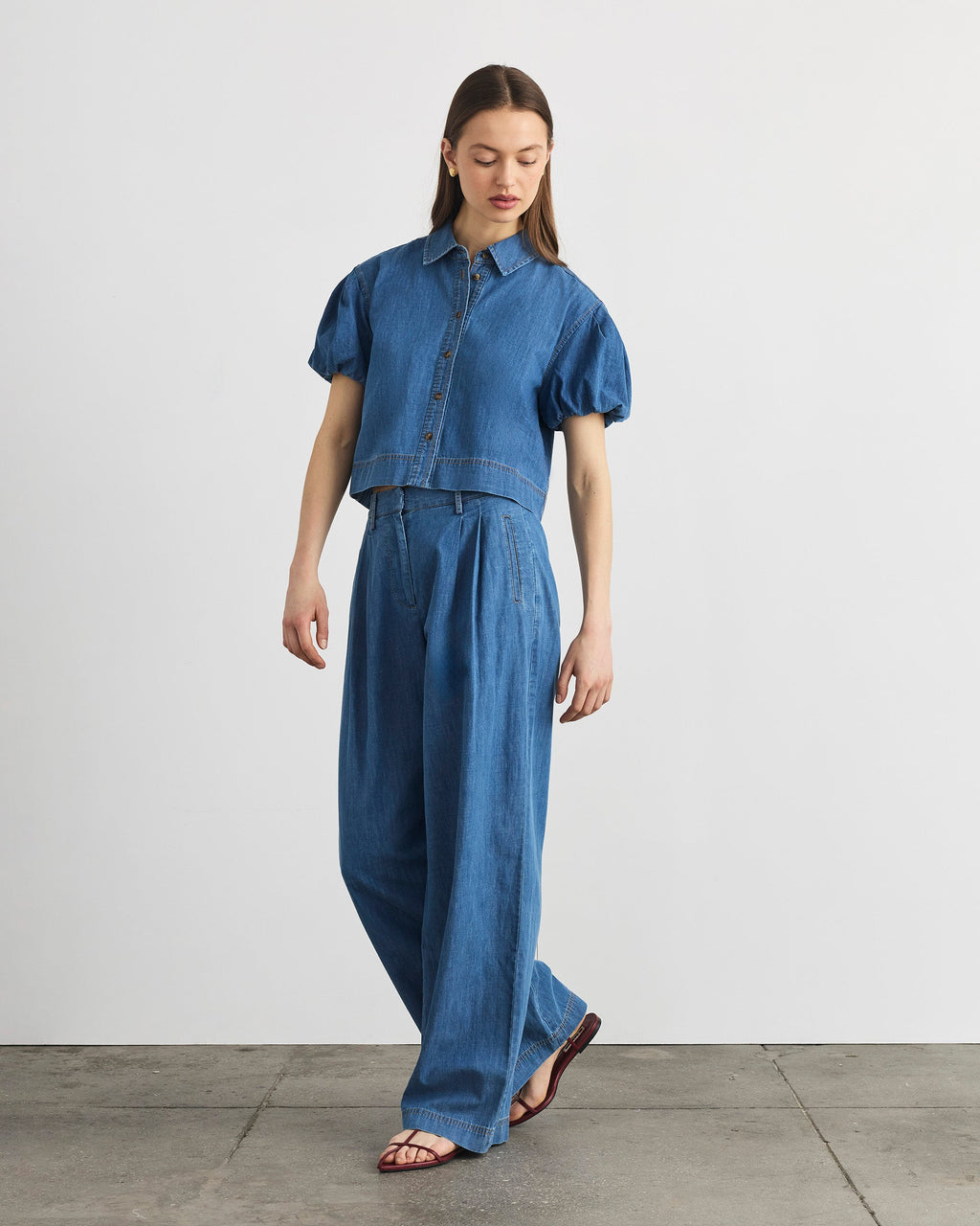 Elza Top in Medium Indigo Blue