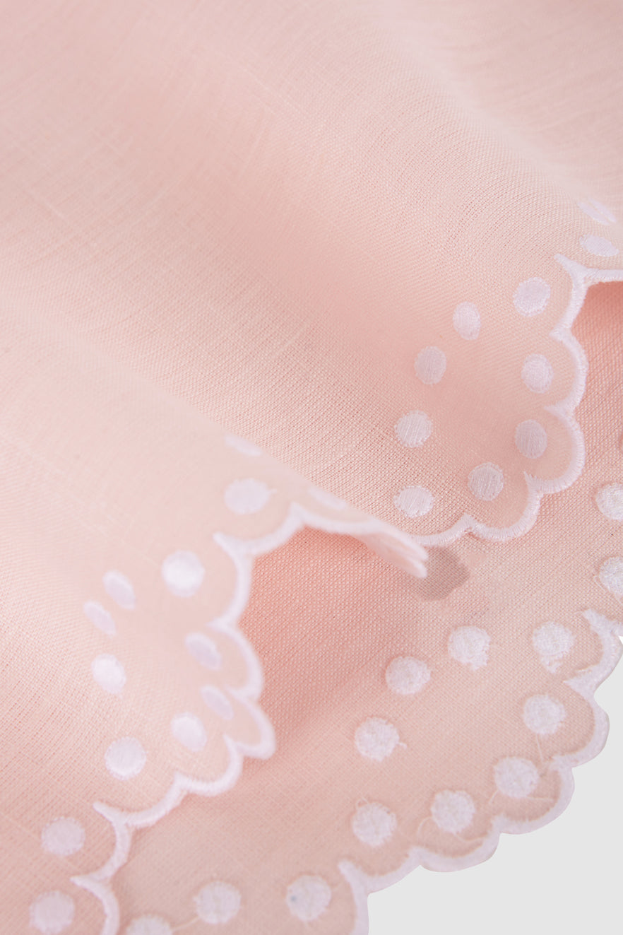 Bodoques Linen Napkin in Pink with White