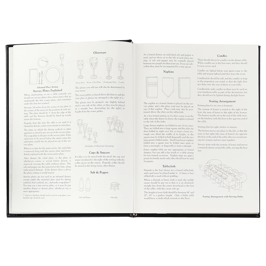 Entertaining Book in Beechwood Pebble Grain Leather