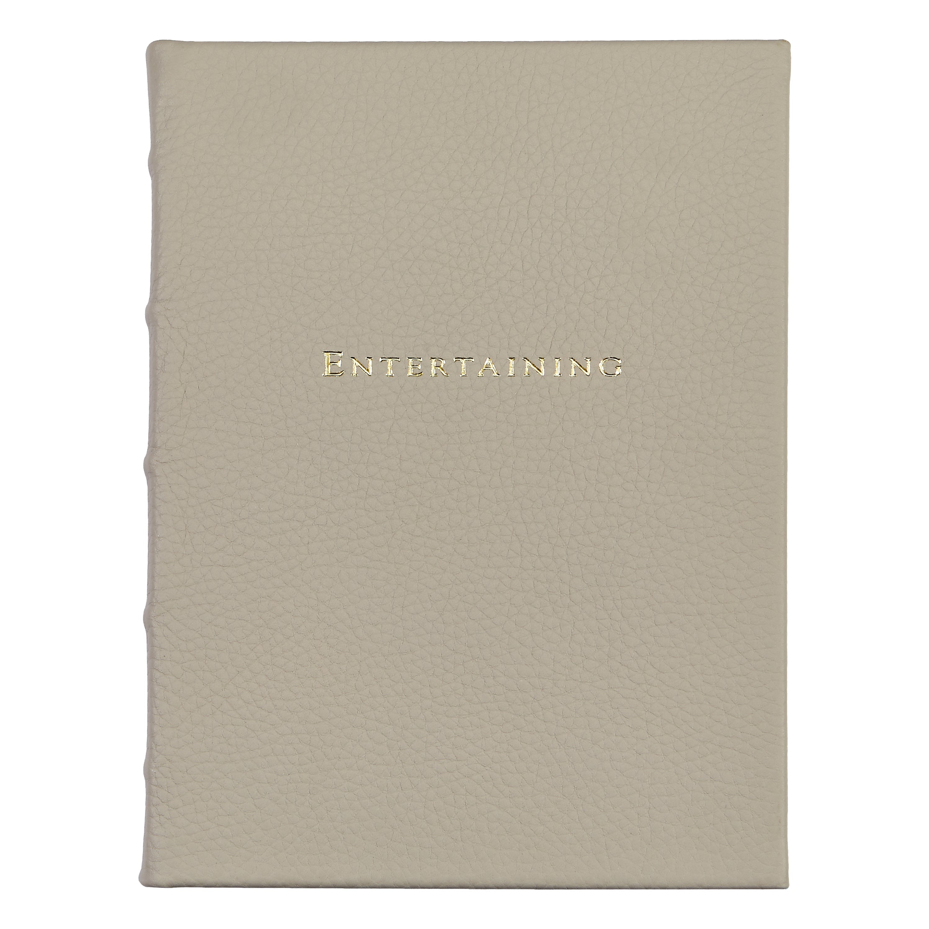 Entertaining Book in Beechwood Pebble Grain Leather