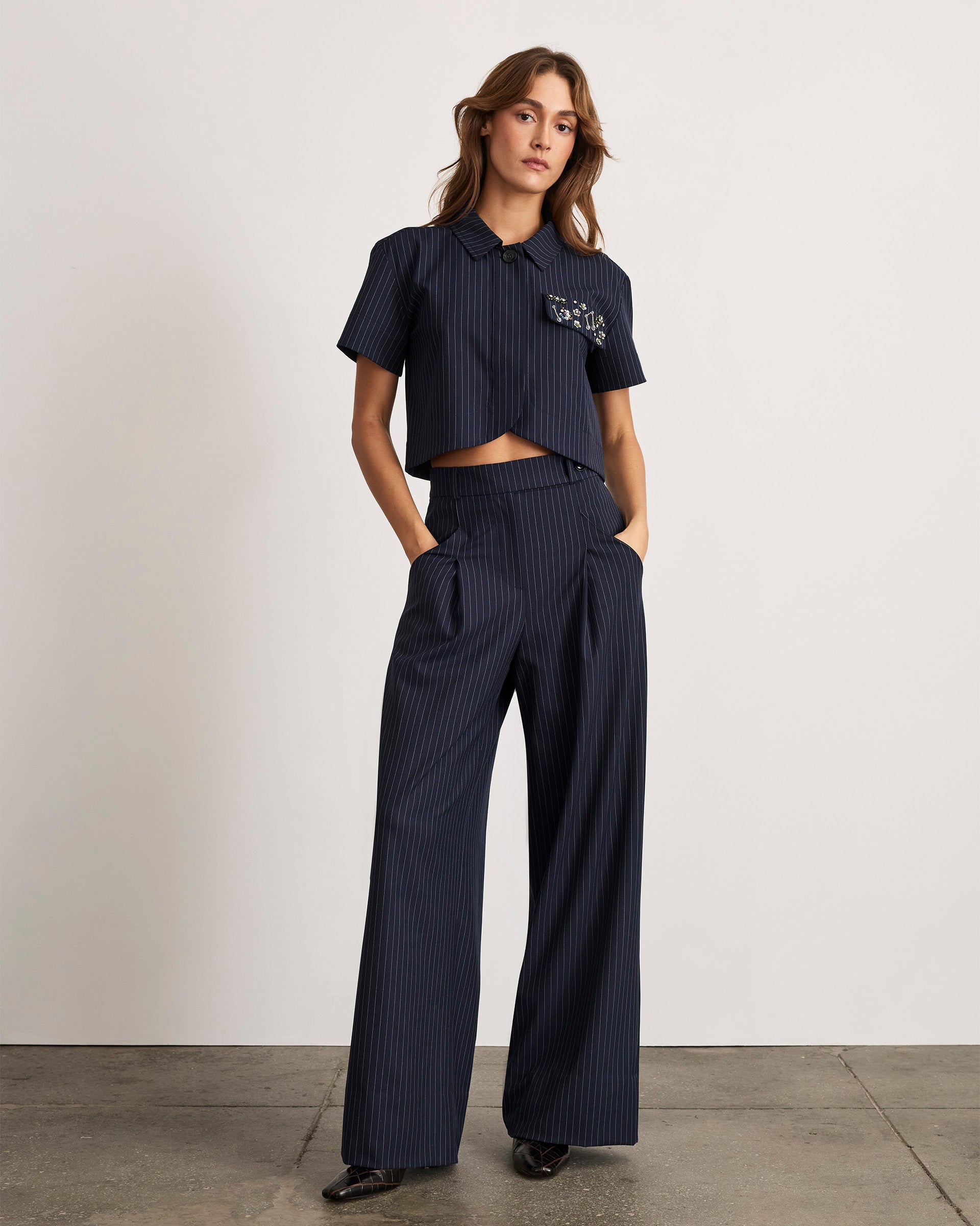 Evelyn Top in Classic Navy