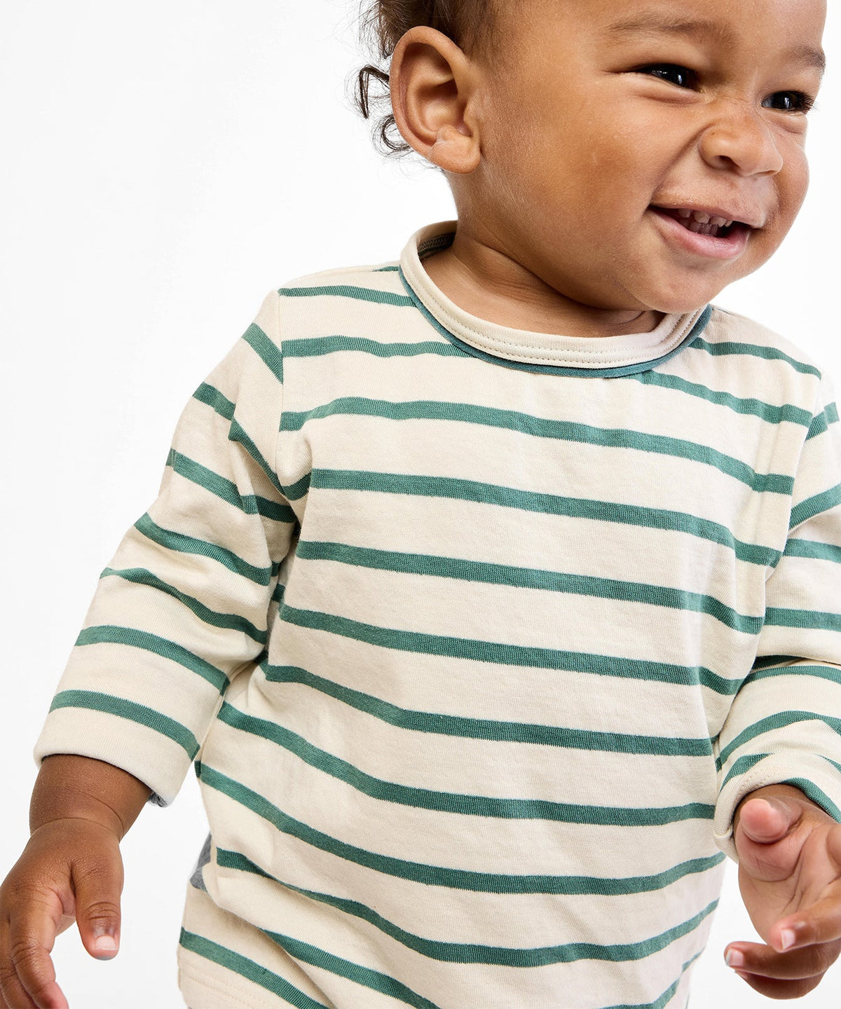 Edward Baby T-Shirt in Pine Stripe
