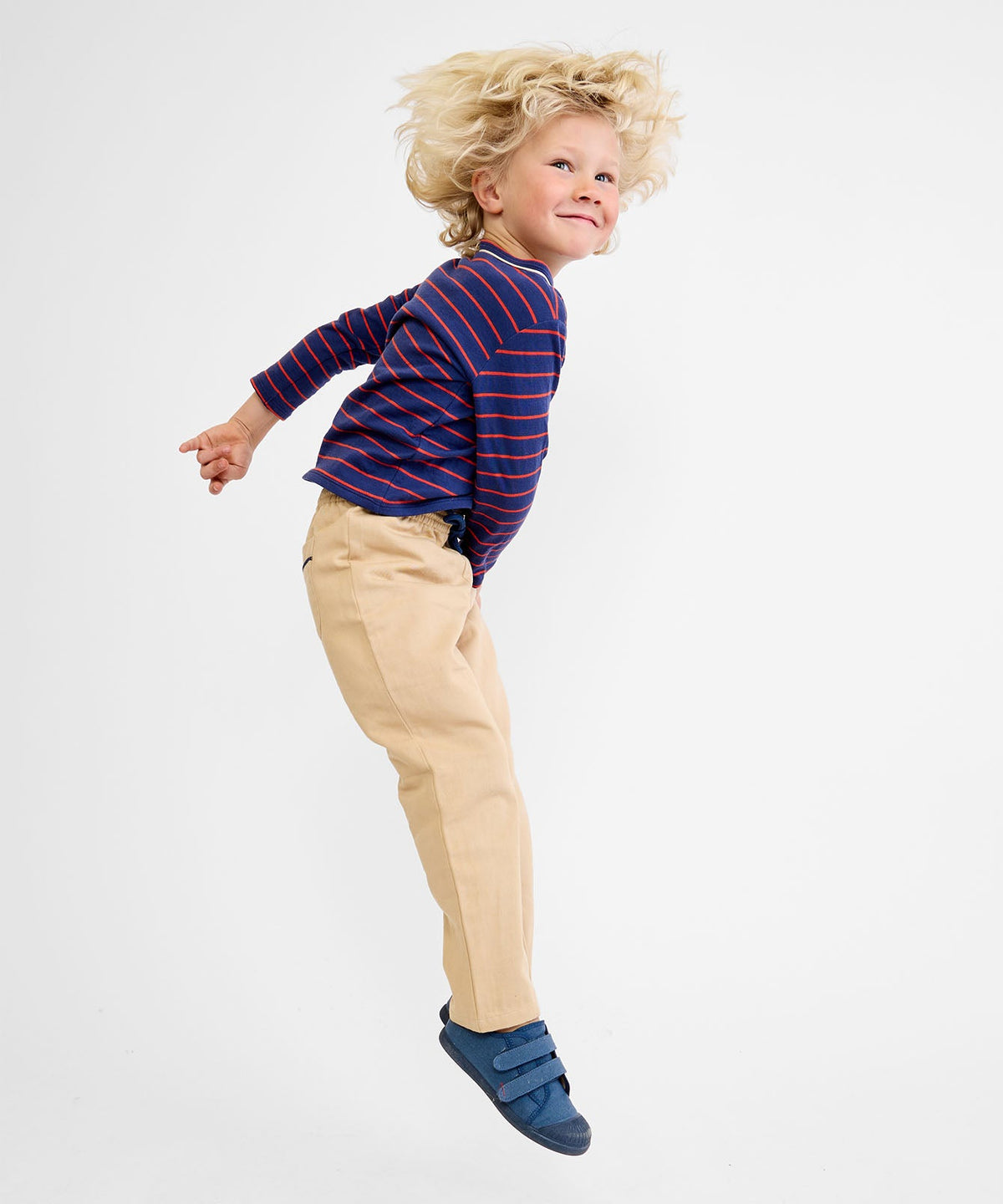 Edward T-Shirt in Navy Fine Stripe