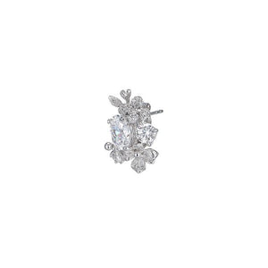 White Posy Diamond Studs