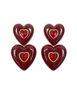 Elodie Earrings in Oxblood