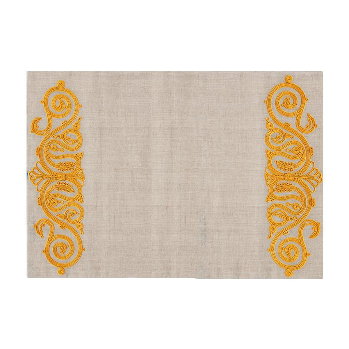 Embroidered Placemat In Yellow