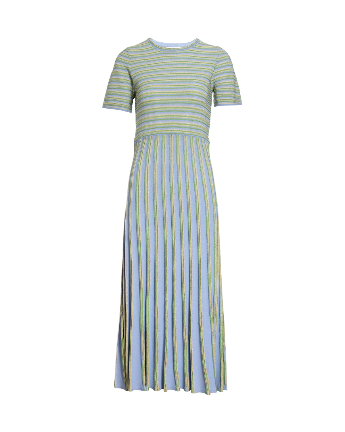 Emilia Knit Dress in Powder Blue Multi
