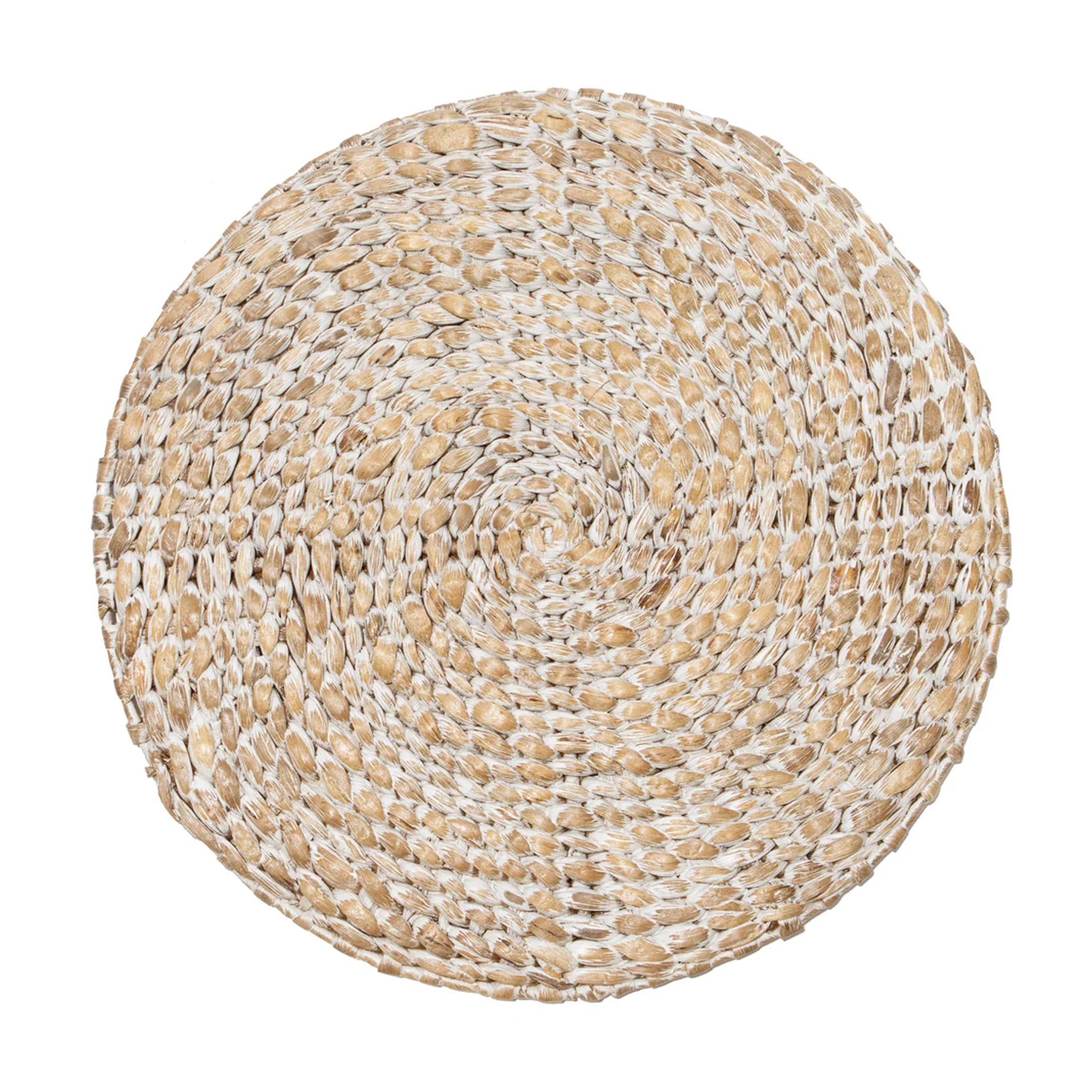 Everyday White Wash Round Placemat, Set of 4