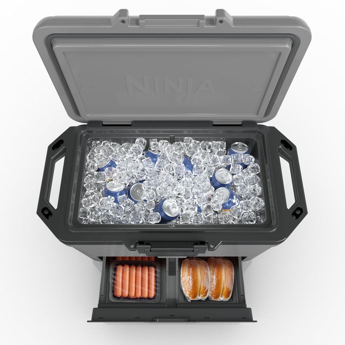 FrostVault 50 qt Hard Cooler with Dry Zone in Slate Gray