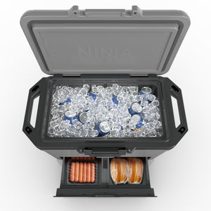 FrostVault 50 qt Hard Cooler with Dry Zone in Slate Gray
