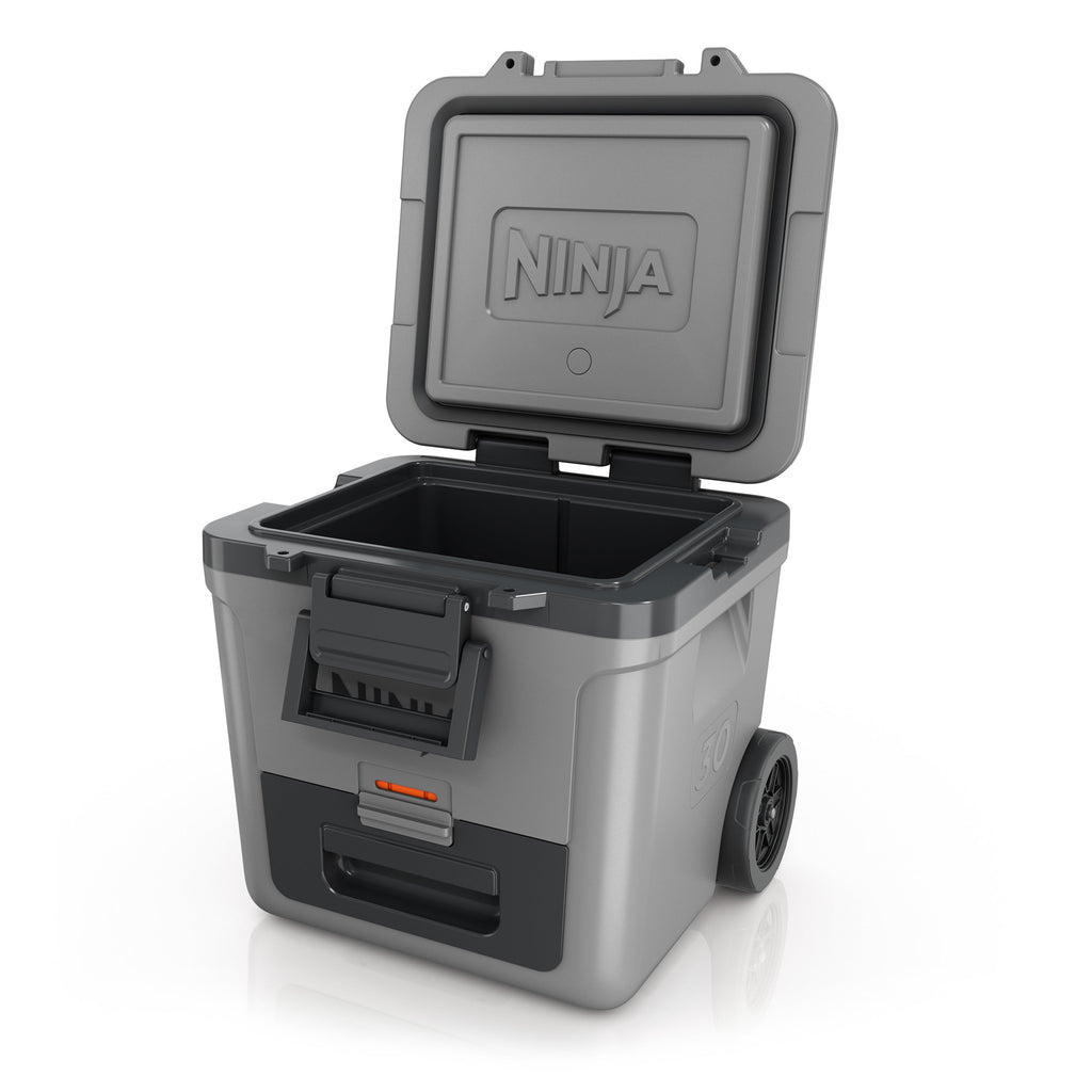 FrostVault 30 qt Wheeled Cooler with Cold Dry Zone in Slate Gray