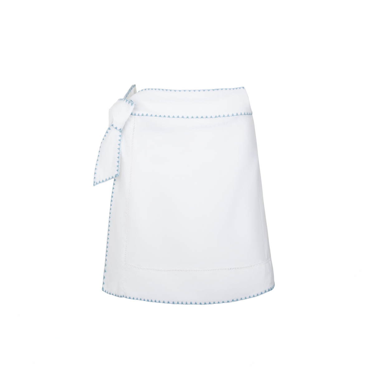 Women’s White Embroidered Short Pareo