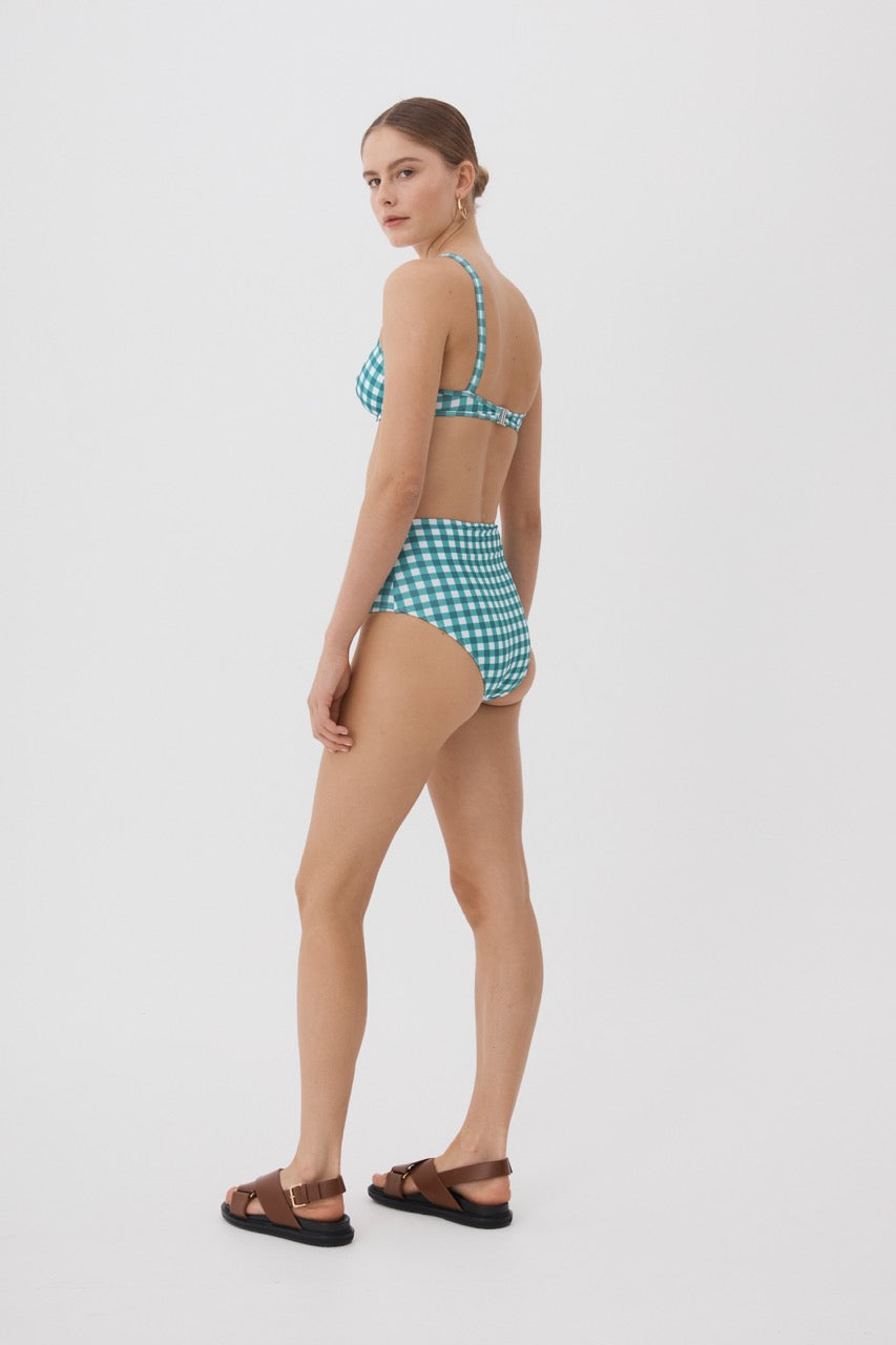 Forest Gingham Classic Bra Bikini Top
