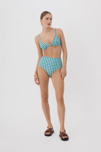 Forest Gingham Classic Bra Bikini Top